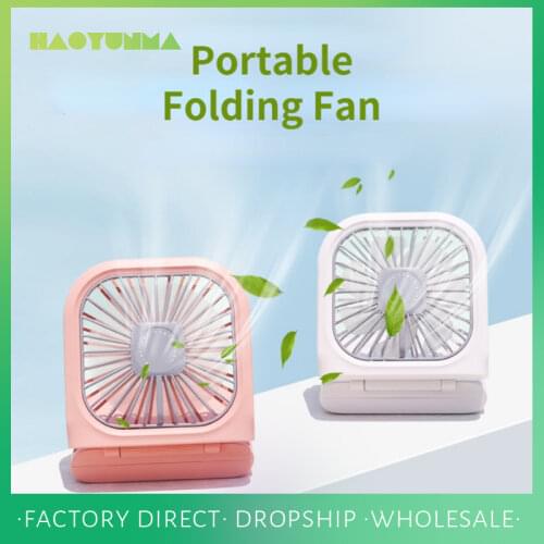 Hanging Neck Fans Mini Portable Folding USB Small Mute Power Bank Air Conditioning Rechargeable Handheld Desktop Multi Function