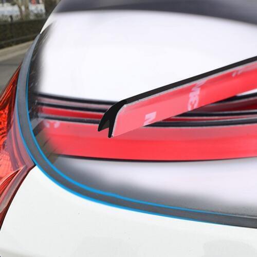 2M DIY Rubber Sealing Sticker Car Styling Rear Window Waterproof Seal Strip Noise Insluation Weatherstrip Interior Accessory