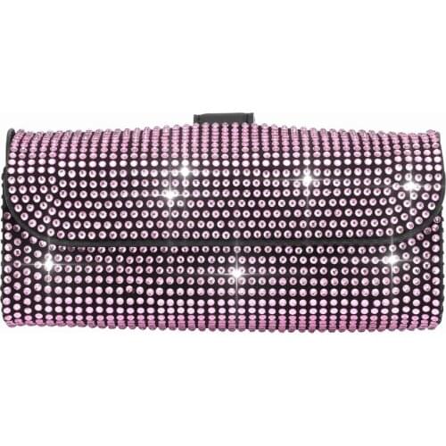 Sparkling Rhinestone Car Sun Visor Sunglasses Case Holder Crystals Glasses Eye Glasses Case