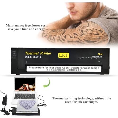 1PC Mini Tattoo Thermal Printer Transfer Machine Copier Stencil Maker Tools For Tattoo Photos Transfer Paper Copy Printing #R30