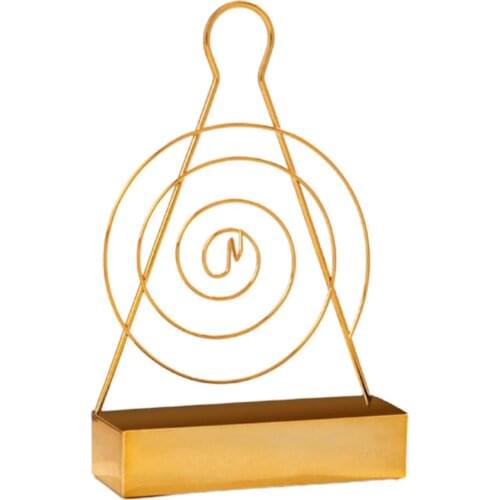 1Pcs Nordic Gold Birdcage Mosquito Coil Holder Summer Days Iron Mosquito Repellent Incense Rack Plate Home Decoration