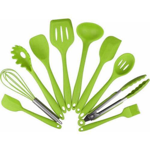 10 Pcs Kitchenware Silicone Heat Resistant Kitchen Cooking Utensils Non-Stick Baking Tool Cooking Tool Sets