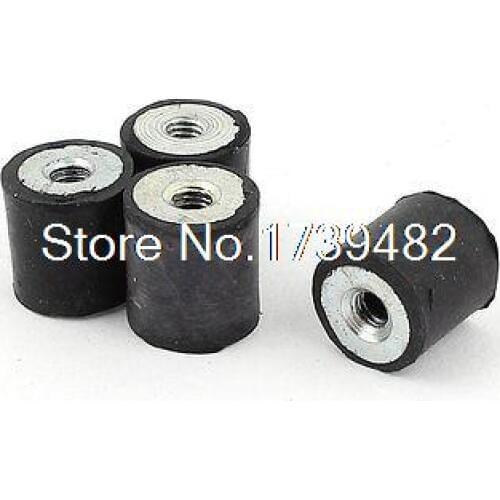 4PCS M5 Dual Female Anti Vibration Rubber Mounts Isolators Bobbins 15mm x 15mm