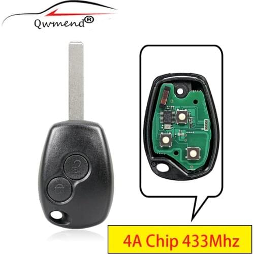 4A Chip 433Mhz Remote Car Key for Renault Trafic Twingo Symbol for Dacia Duster Logan Sandero 2012 - 2017 VA2 Blade 2 Button