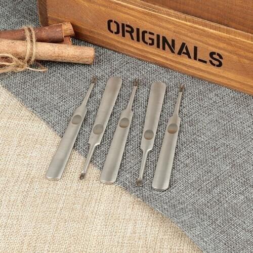 5pcs/sets Leather Craft Tool Cut Off Thin Leather Knife DIY Groover Skiving Tool Edge Beveler trenching device