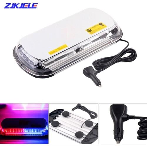 44 LED DC 12V-24V Car Police Warning Lights Ceiling Roof Short Row Flashing Alarm Lamp LED Emergency Strobe For Car Fog Lamps