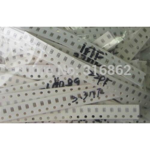 Free Shipping 1206 SMD Ceramic Capacitor Assorted Kit 1pF~1uF 49values*50pcs=2450pcs Chip Ceramic Capacitor Samples kit