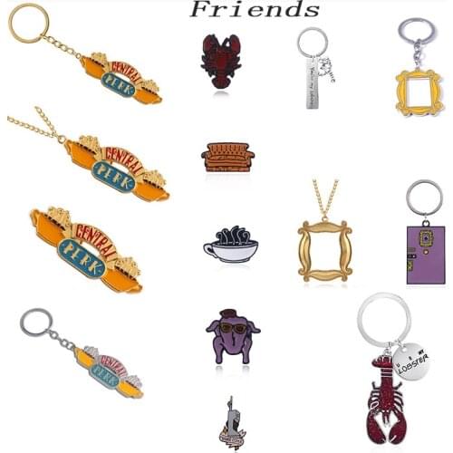 Friends TV Show Keychain Central Perk Coffee Time Photo Frame Pendant Key Chain For Best Friend Car Keyring брелок Jewelry Gift