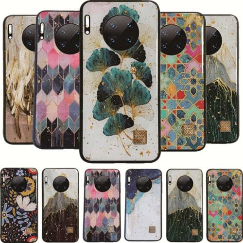 Gold Foil Glitter Marble Case for Huawei Mate 30 40 Pro Plus P30 P40 Lite Nova 7 SE Epoxy Cover Colorful Protection Phone Coque
