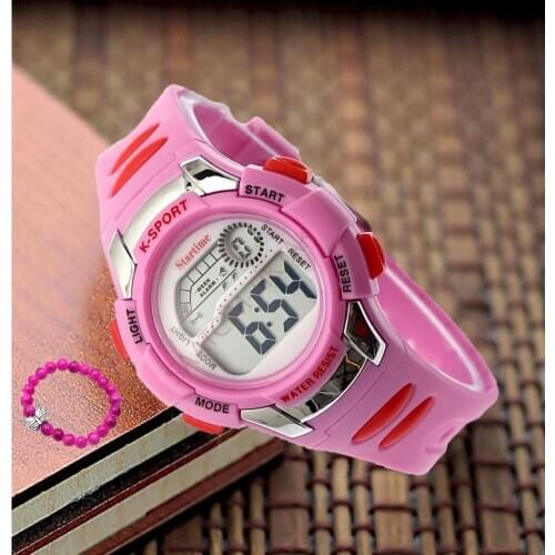 Startime Digital Girl Children Wristwatch 5 - 12 Years Old Sports tif Clock