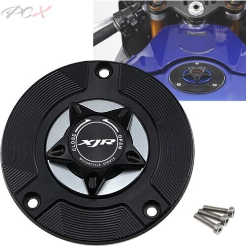 CNC Aluminum Keyless Motorcycle Accessories Fuel Gas Tank Cap Cover for YAMAHA XJR1200 1994-1997/ XJR1300 1998-2010