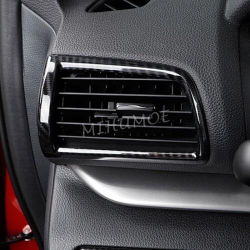 For Mitsubishi Eclipse Cross 2018 2019 2020 Carbon Fiber Dashboard Side Air Vent Cover Surrounds Accessories