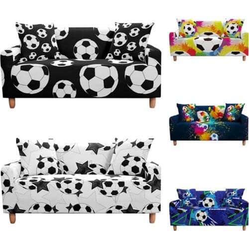 Elastic Sofa Cover for Living Room Stretch Slipcover Sectional Corner Couch Cover Football Soccer Tramo Funda De Sofá Mariposa