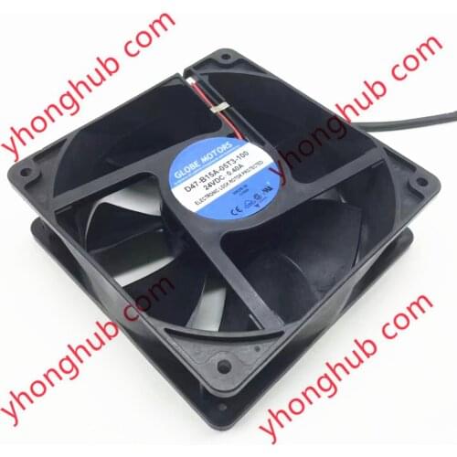 Globe Motors D47-B15A-05T3-100 Server Cooling Fan DC 24V 0.4A 120x120x38mm 2-wire