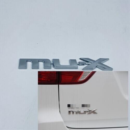 Chrome Tailgate Rear Trunk Logo MU-X Emblem Nameplate Decal For Isuzu MUX SUV