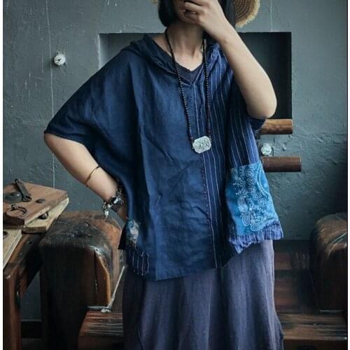 Женские полосатые футболки Johnature China At AliExpress