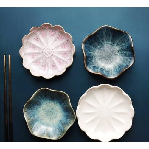 Japanese-style Kiln Change Ceramics Dish Sauce Dish Hot Pot Sauce Dish Home Kitchen Tableware