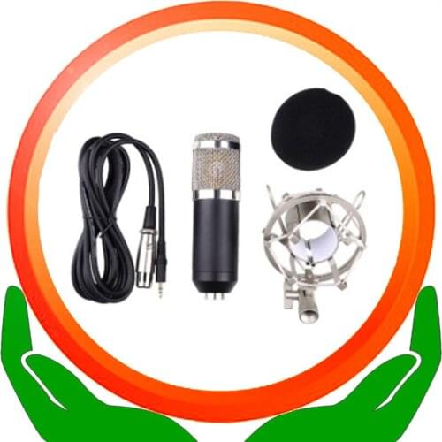 Mikrofon Condenser Sound Recording Microphone With Shock Mount For Radio Braodcasting Singing Recording KTV Karaoke
