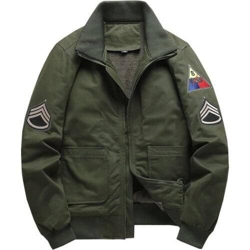 Bomber Jacket Men Streetwear Army Air Force Flight Jackets Male stand collar baseball tactical Coats Plus Size M-6XL