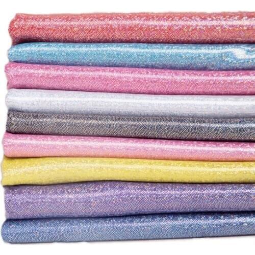 Laser Symphony Fabric Colorful Shiny Bronzing Cloth Background Cloth Reflective Costume Diy Star Yarn Fabrics by the Meter