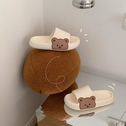 2021INS fashionable new slippers indoor home thick soles to step on the sense of feces family sandals for women