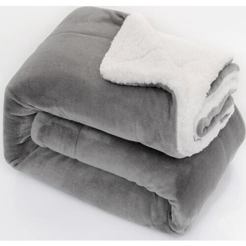 Soft Baby Blanket Newborn Toddler Crib Blanket Winter Warm Fluffy Flannel Throw Sleeping Blanket Double-Layers Swaddle Wrap