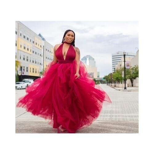 New Arrival Bridal Ruffle Tulle Skirts Women For Wedding Photo Shoot Wear Long Tulle Skirt Tiered Puffy Ruffle Skirt Custom Made