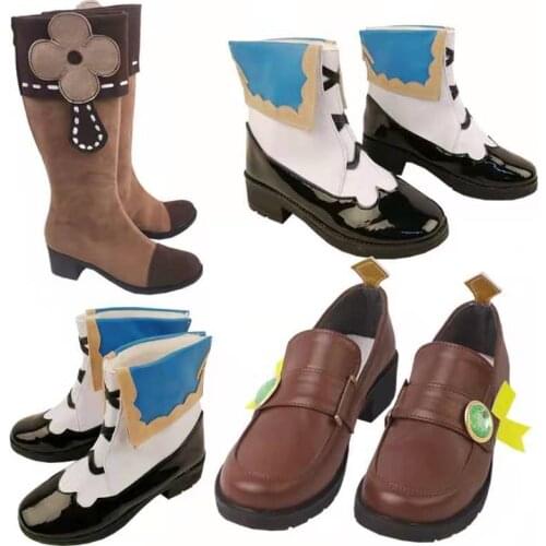 Genshin Impact Barbara Klee Venti Cosplay Shoes Boots Halloween Carnival Cosplay Costume Accessories