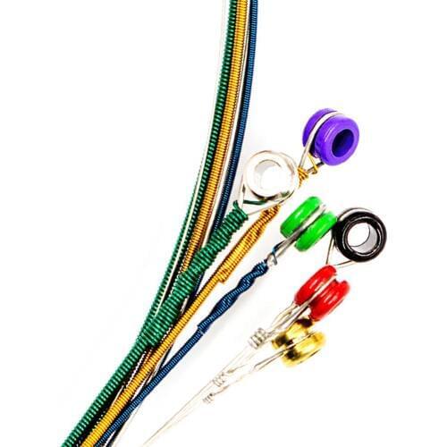 Orphee 6pcs/set Electric Acoustic Guitar Colorful Strings Nickel Alloy Guitarra Strings Super Light Tension Guitar Accessories