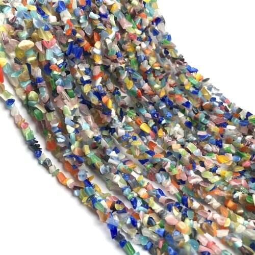 Natural Gravel Stone Beads Cat 's eye Opal Colorful Loose Beads for DIY Necklace Bracelet Jewelry Making Accessories Strand 14