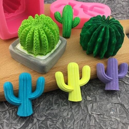 Plant Shape Cactus Candy Chocolate Silicone Mold Fondant Cake Decoration Baking Tool Cupcake Jelly Moulds DIY Resin Clay Art