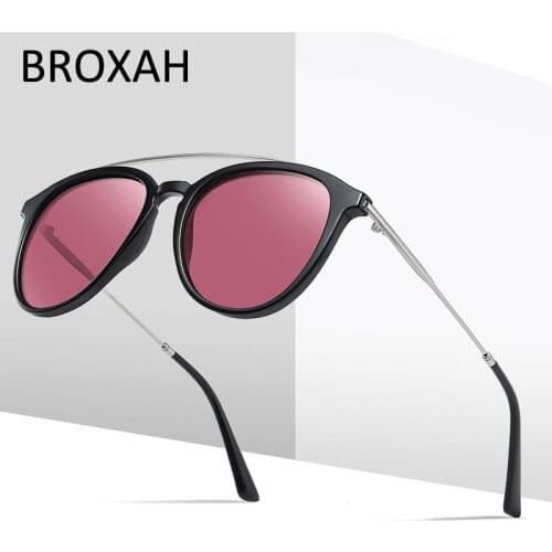 Vintage Mens Round Polarized Sunglasses Women Brand Designer TR90 High Quality Lady Sun Glasses for Driving Shopping Shades