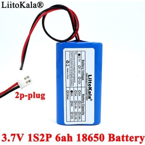 Liitokala 3.7V 18650 Lithium Battery Pack 6000mAh Fishing LED Light Bluetooth Speaker 4.2V Emergency DIY batteries with PCB