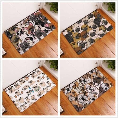 Waterproof door mats for entrance door cute funny cartoon fox putty painting mats for children bedroom anti slip foot pads