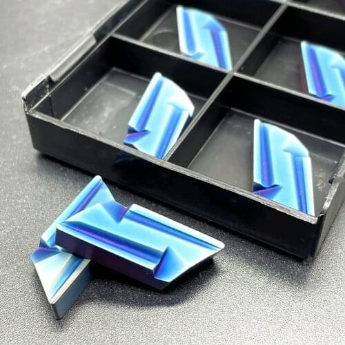 High quality KNUX160405R nano blue Carbide Inserts External Turning Tools CNC Lathe Cutting Tools, Suitable For Steel Processin