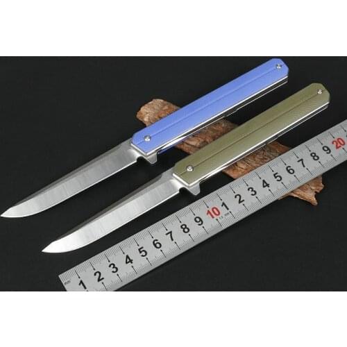 Outdoor Folding D2 Blade Camping Tool EDC Pocket Knives Self-Defense 4 Colors G10 Handle Fruit Knife Military Survival Knife