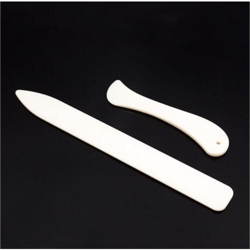 1lot portable imitation bovine bone folder tool for scoring folded indented paper leather crafts for handmade leather tools