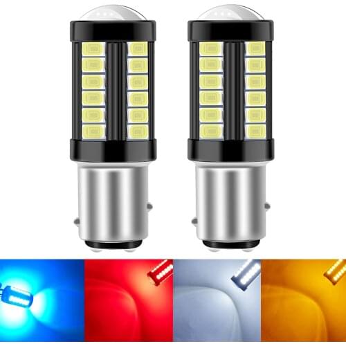 2X 1156 BA15S P21W 1157 P21/5W BAU15S PY21W 7443 3157 LED Car Tail Bulb Brake Reverse Lamp Daytime Running Signal Light 12-30V