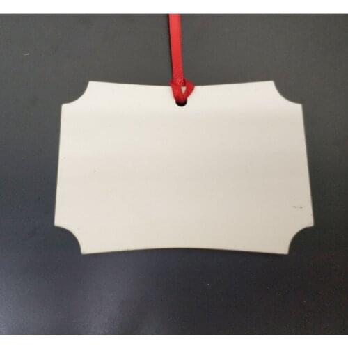 20pcs/Lot sublimation blank heat transfer printing Christmas decoration pendant MDF two-sided printing square tag