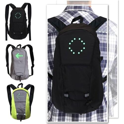 2021 LED Wireless cycling vest MTB bike bag Safety Turn Signal Light Vest Bicycle Reflective Warning Vests Hiking Bagpacks
