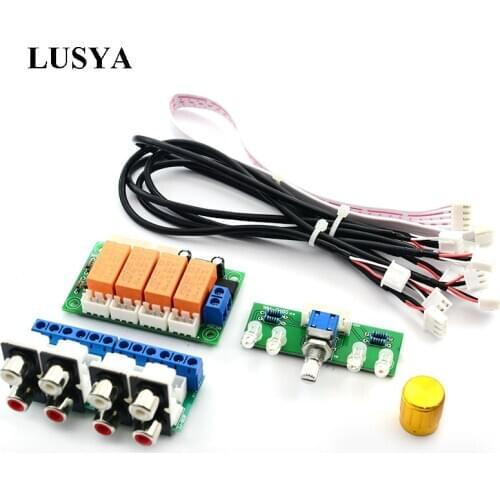 Lusya Relay 4-way Audio Input Signal Selector Switching RCA Audio Switch Input Selection finished Board B9-002