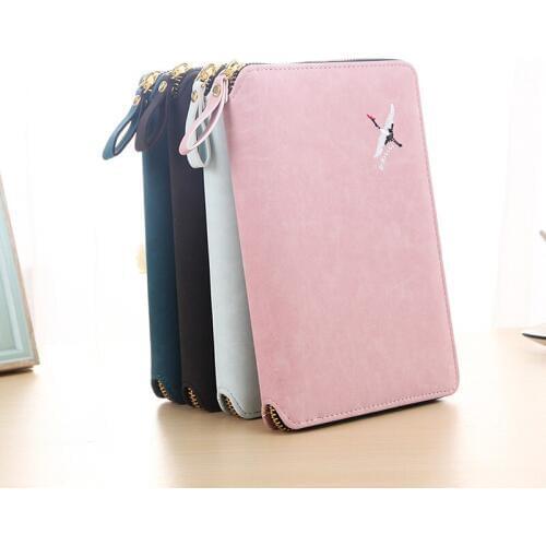 48k Embroidered Zipper Handbook A6 Loose-leaf Book Disassemblable Creative Simple Female Notebook Accept Zipper Bag