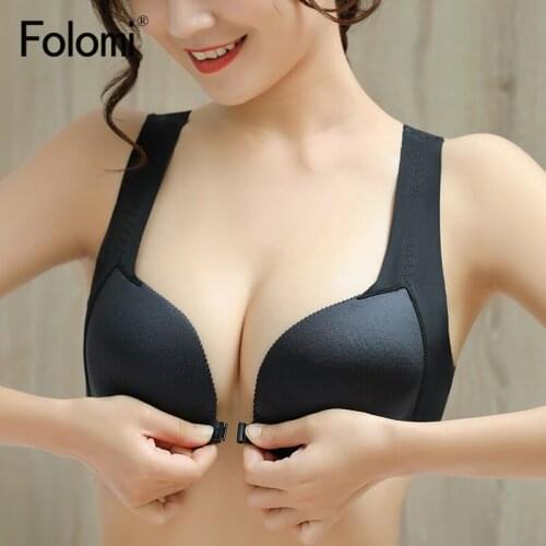 Folomi Push Up Bras For Women Front-Close Bralette Wire Free Sexy Lace Lingerie Beautiful Back Brassiere 32 To 38 A B Cup