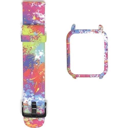 Case + Band for Amazfit Bip Strap Watch Band+Protective PC Watch Cover Shell Frame Protector Accessories for Huami Amazfit Bip