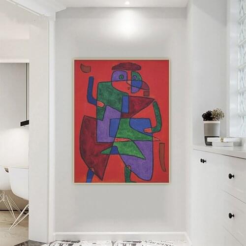 Citon Paul Klee《Man Of The Future》Canvas Art Oil Painting Artwork Print Poster Picture Wall Decor Home Living Room Decoration