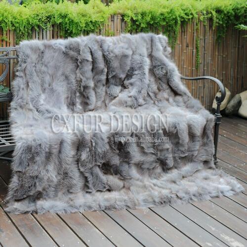 CX-D-123A Customized New Decorative Blanket Fashion Fox Fur Rugs For Living Room~ DROP SHIPPING