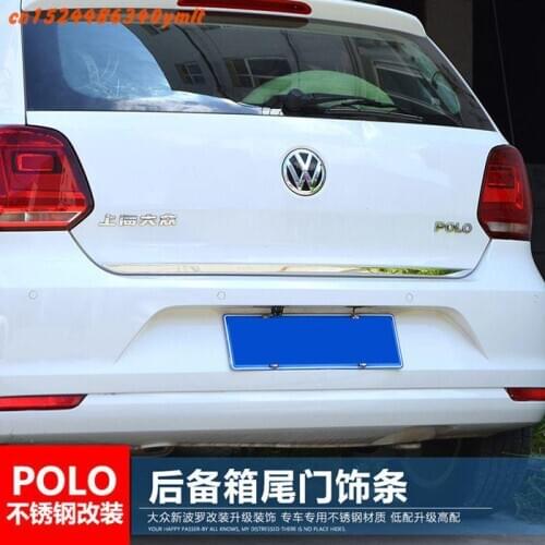 For Volkswagen Golf 6 Golf 7 Polo 2011-2018 stainless steel Rear Trunk Door Handle Cover Tail Gate Trim Bezel Molding Styling