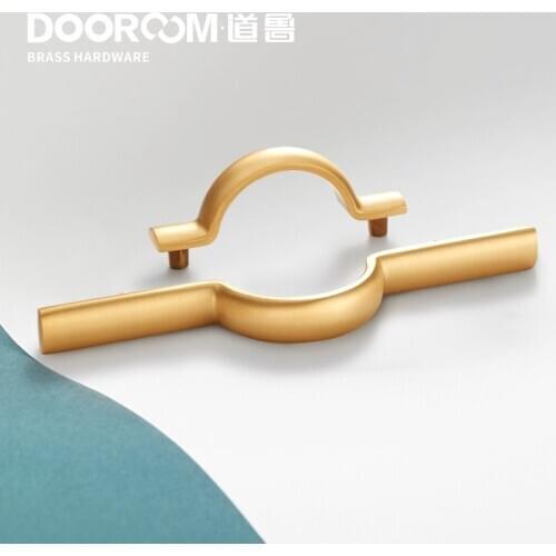 Dooroom Brass Furniture Handles Light Luxury Gold Black Pulls Cupboard Wardrobe Dresser Shoe Box Drawer Cabinet Knobs