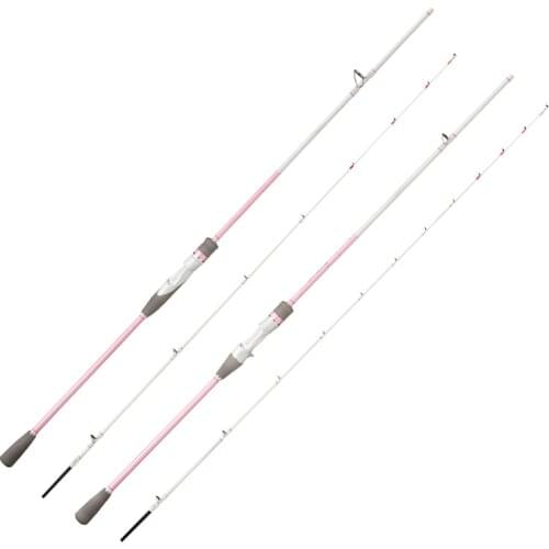 ECOODA EBTX Lightweight boat fishing rod CAST SPIN ROD Fuji accessories 1.68m 1.83m 1.98m pink 2sec Carbon solid rod