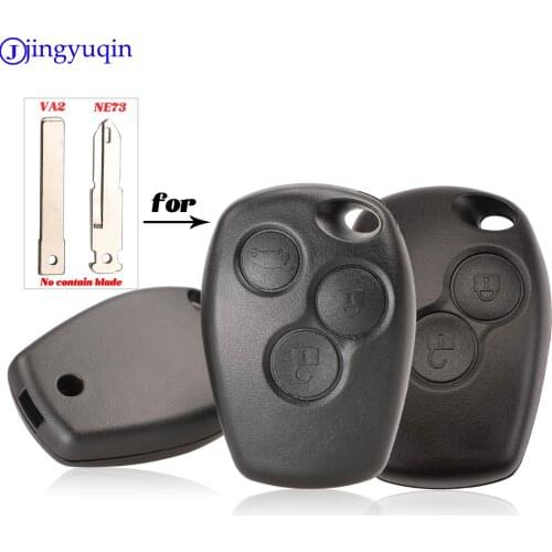Jingyuqin 20P 2/3 Buttons Car Key Shell Remote Fob Cover Case Blank Fob For Renault Dacia Modus Clio 3 Twingo Kangoo 2 No